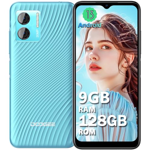 DOOGEE N50S 2024 Teléfono Móvil Libres 9GB RAM+128GB ROM(TF 1TB), 6,52 Pulgadas HD+ Smartphone Libre Android 13, 20MP AI...