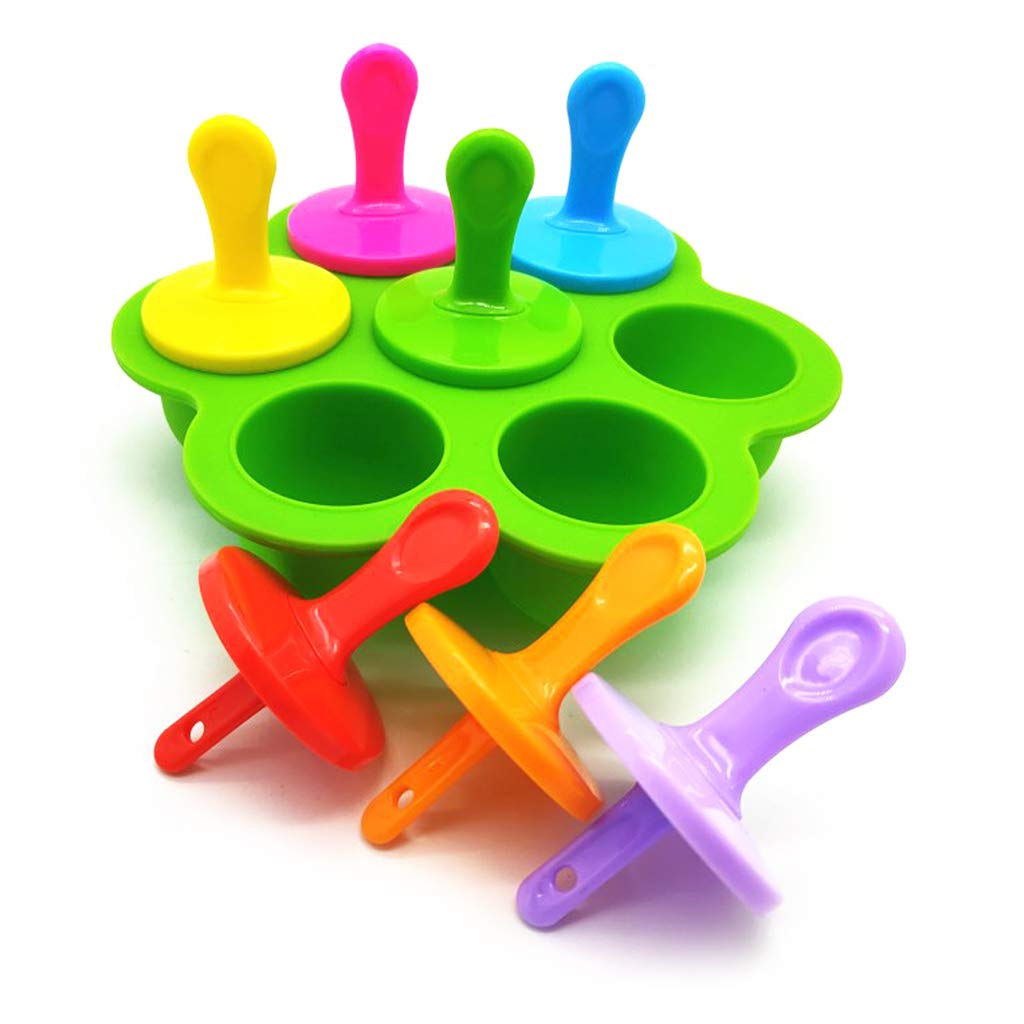 Moldes para polos， Molde de silicona for helados de 7 celdas for hacer paletas BAB