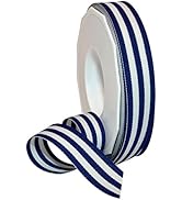 Morex Ribbon Polyester Grosgrain Striped Decorative Ribbon, Rainbow