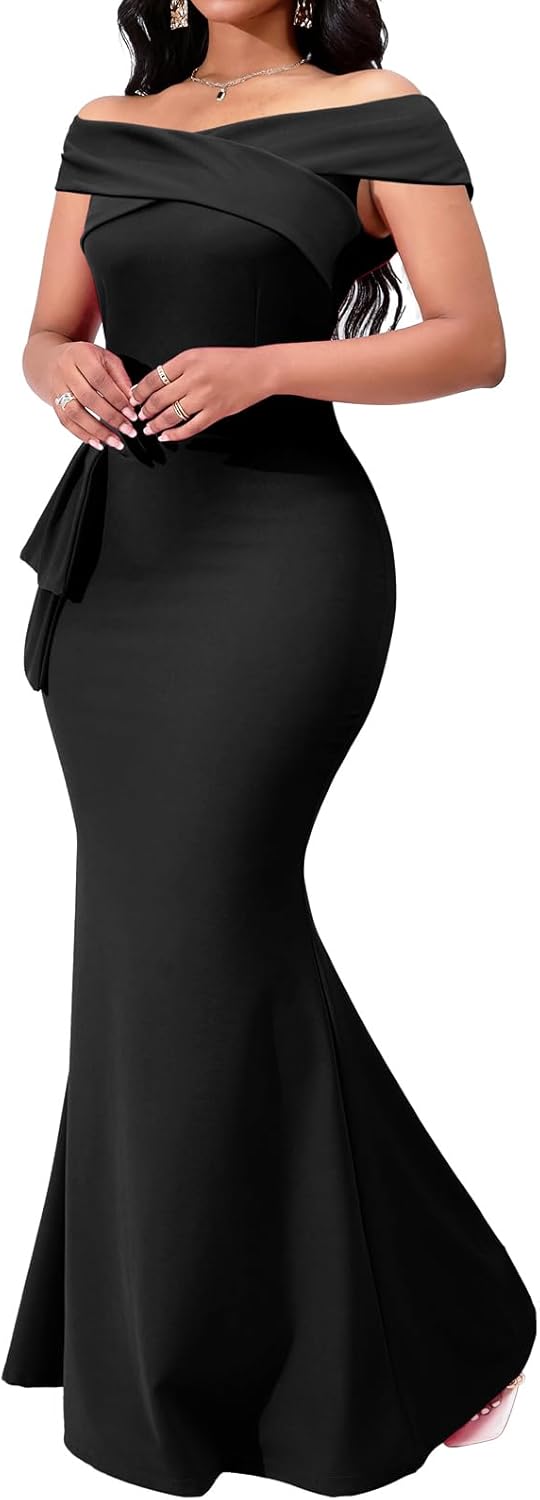 VisiChenup Elegant Formal Dresses for Women Sexy Cocktail Wedding Guest Evening Party Long Maxi Dress - Image 3