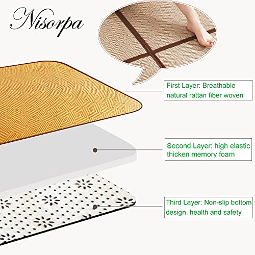Tapete Tatami Japones 180x180 cm Memory Foam Marrón miniatura 6