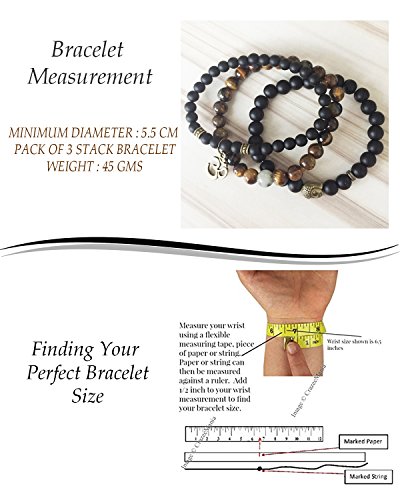 Young & Forever Gift D'vine Natural Gemstones Reiki Crystal Semi Precious Crystal Beads Combo Layered Bracelets for Men and Women - Image 6