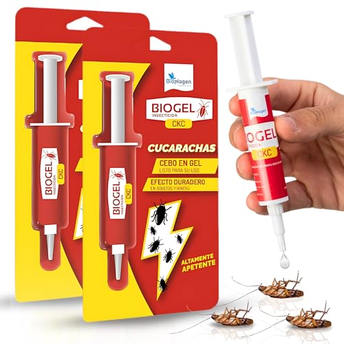 DETRAPS Gel para Eliminar Cucarachas – 2 Jeringuillas de 10g (Pack 1 o 2 Unidades) – Alta Eficacia, Sin Olores, Alcanza el Nido – Jeringa Gel Cucarachas para Uso Doméstico (2 Geles)