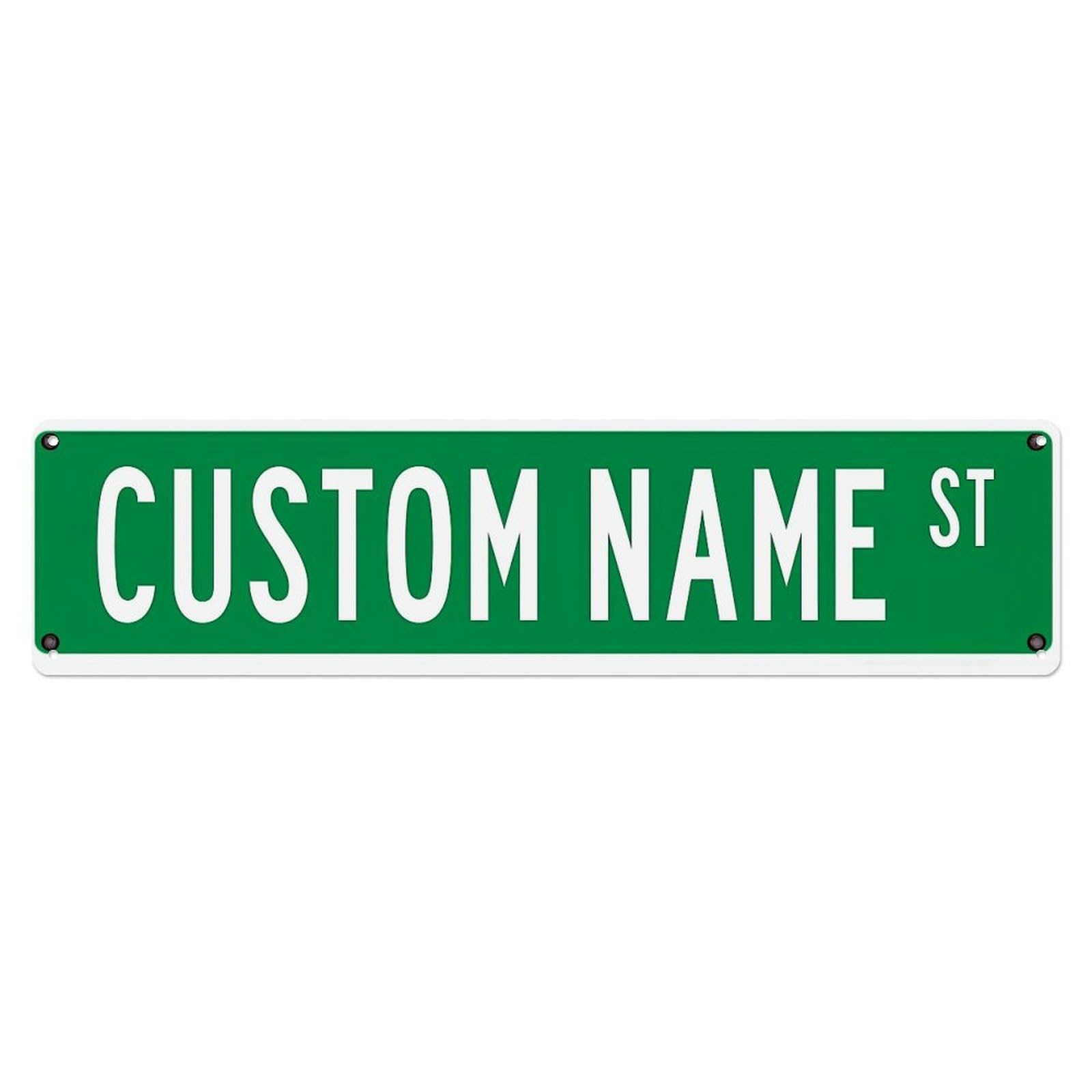 Custom Name Street Sign Metal Tin Sign Plaque