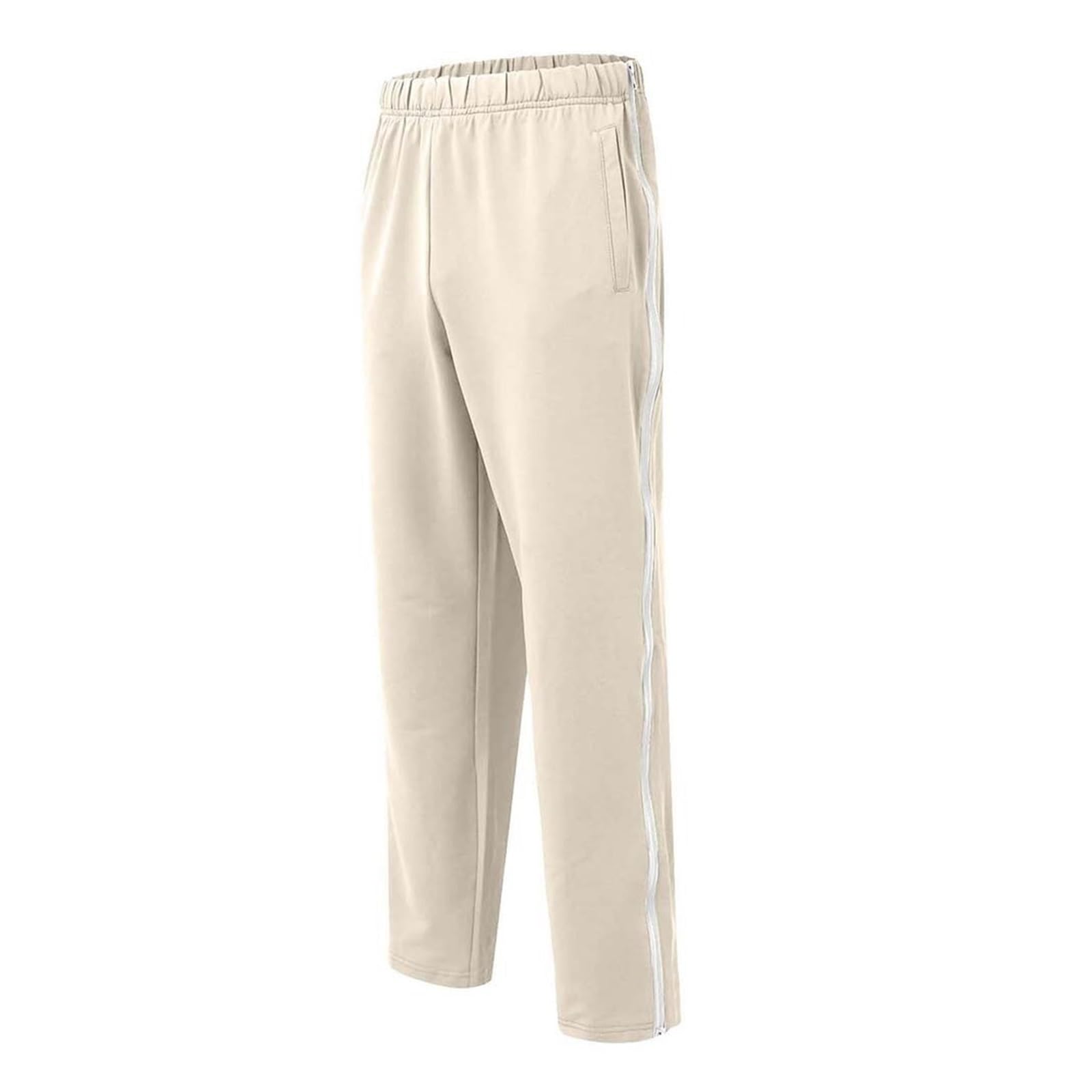 Pantaloni riabilitativi, da uomo e da donna, con apertura laterale, pantaloni da allenamento con cerniera laterale e cerniera sulla gamba larga, pantaloni per il tempo libero, comodi