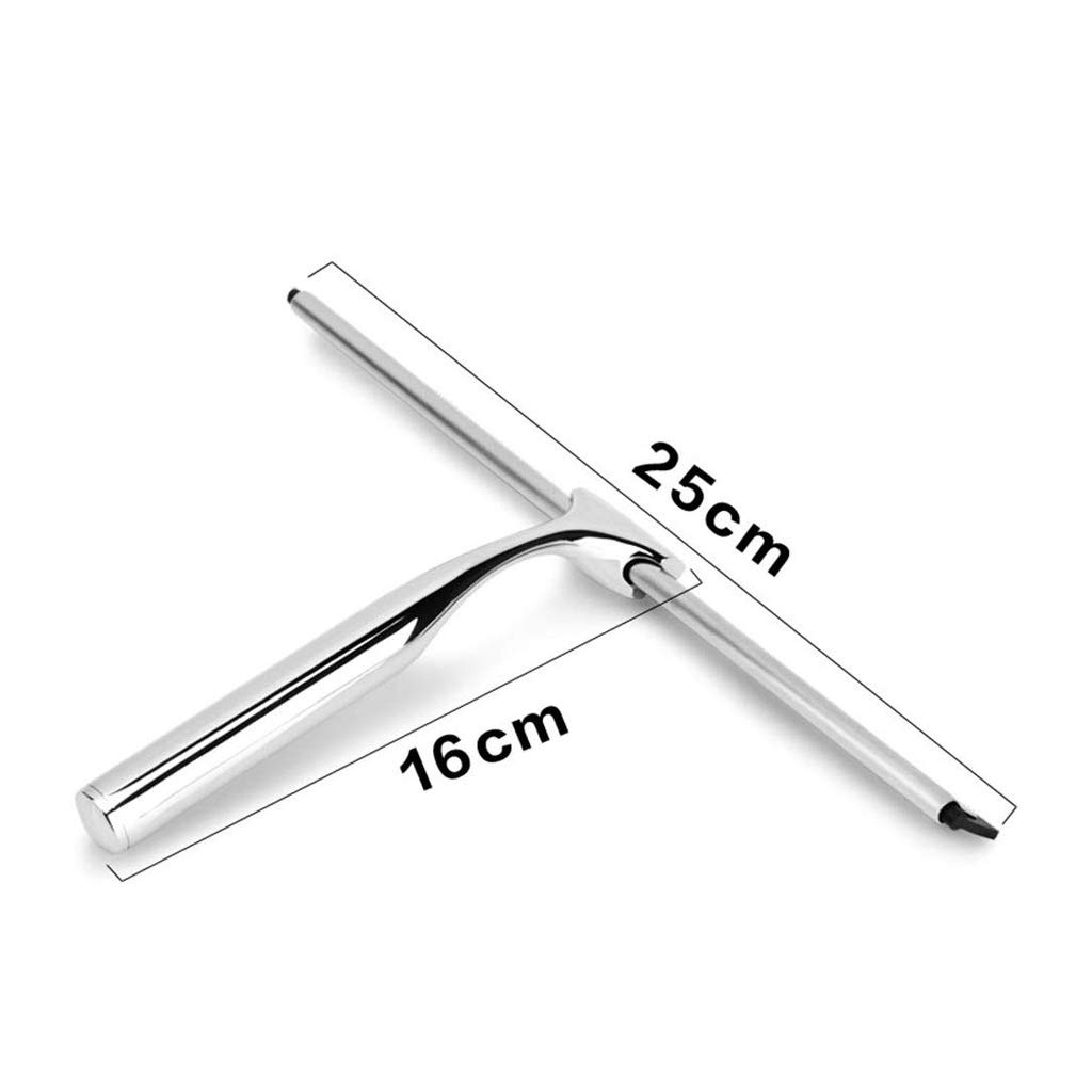 Grattoir à Verre en Acier Inoxydable, raclette de Douche Tout Usage, Nettoyeur de Douche pour essuie-Glace de fenêtre de Douche