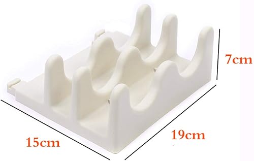 Miniatura 6 de Juego de escurridor de platos de cocina de 2 niveles con cubierta de tapa, soporte pequeño de plástico para utensilios de cocina, taza, caja de