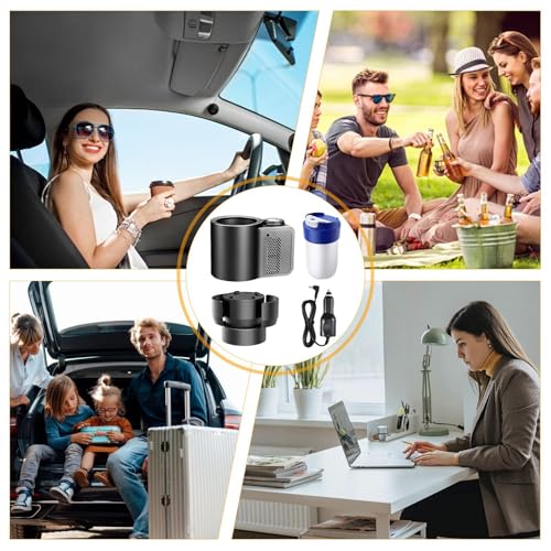 Porte-gobelet de voiture pour chauffage et refroidissement 12V auto - 5