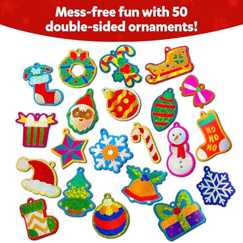 Image of Skillmatics Foil Fun - Christmas Ornaments, Mess Free Art for Kids, Festive Holiday Craft Kits, DIY Decor Creative Activity, Gifts for Girls & Boys Ages 4, 5, 6, 7, 8, 9, and Up