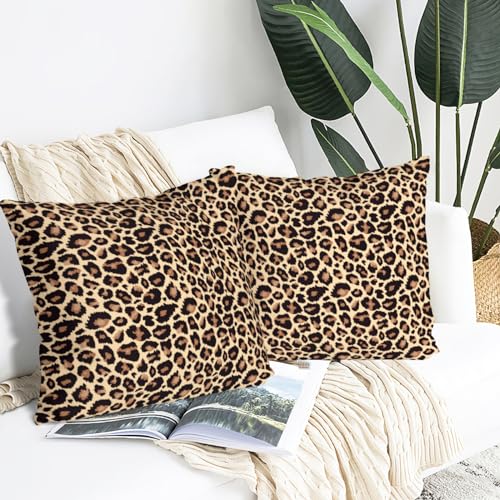 Yobvec YOBVEC2392701 Leopard Print Throw Pillow Covers Home Decor 18X18 Inch Cute Cheetah Print Decorative Pillowcase Cushion Cover thumb #1
