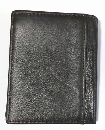 Western ostrich leather men's trifold multiway usage short wallet in 2 colors. (Star Black)4