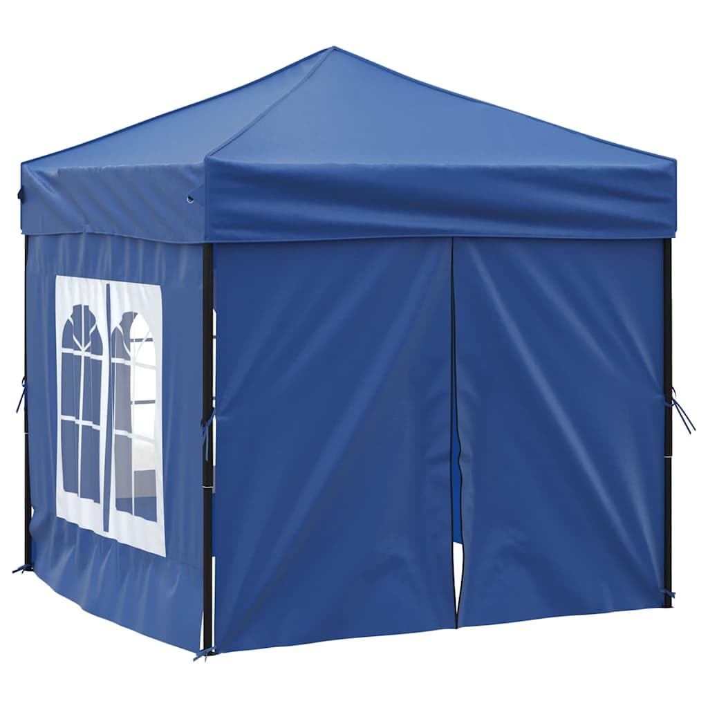 vidaXL Tente de réception Pliable avec parois Bleu 2x2 m