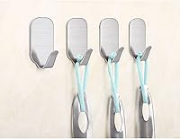 Vista 2 de Small Self Adhesive Hooks for Hanging Heavy Duty Stick On Hooks for Wall Sticky Hooks, Pack of 10