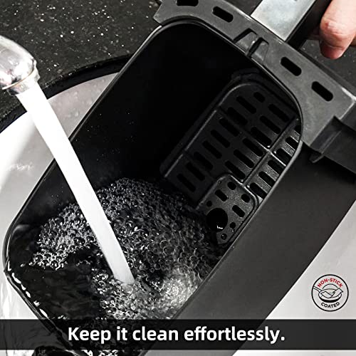 Air Fryer with 2 Baskets 7.6L, JOYAMI Dual Basket AirFryer with Sync-Finish Function, Nonstick and Dishwasher Safe, 6-in-1 Airfryer for Air Fry, Bake, Dehydrate, Roast, Broil & More, 2850W, Black - Image 7