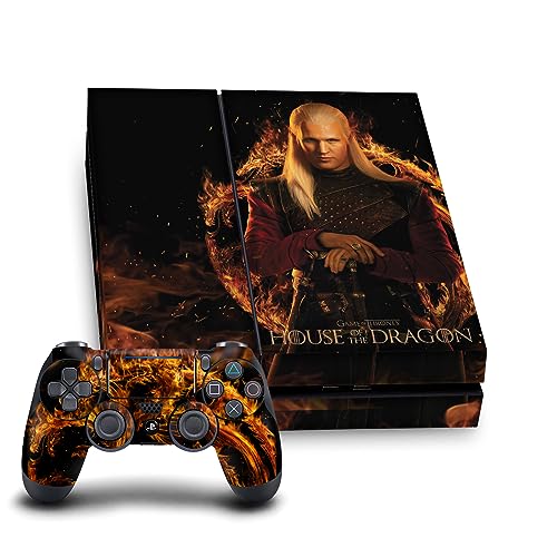 Skin Vinyle PS4 House Of The Dragon Autocollant Console et Manette DualShock 4 Daemon Sigils