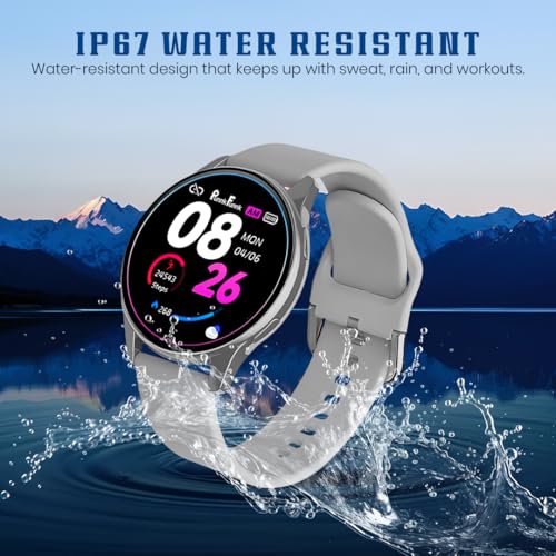 Image of PunnkFunnk Active 5 Smart Watch with 1.3 inch AMOLED HD Display | Bluetooth Calling, AI Voice Assistant, 100+ Sports Modes, Heart Rate & SPO₂ Tracking, IP68 Waterproof for Men & Women- (Grey)