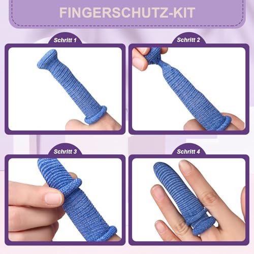 BORISCA 70 Stück Fingerverband, 35 Fingerlinge Verband + 35 Gummi-Fingerhülsen, Fingerpflaster Atmungsaktiv Fingerkuppenverband Finger Elastisch Bob Fingerschutz Bei Verletzung verwendet