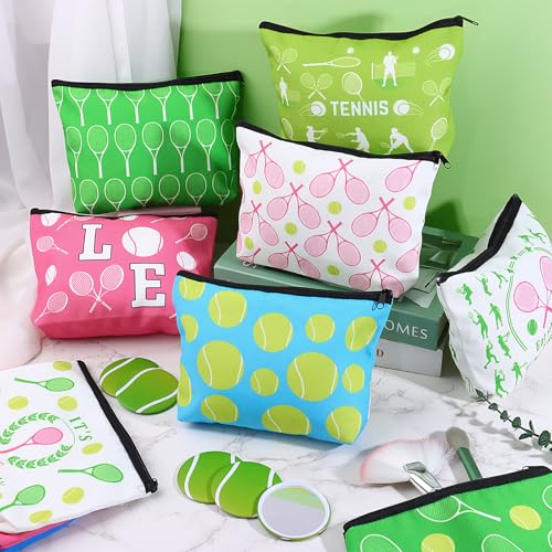 Waldeinsamkeit 40 Pcs Tennis Gifts for Women Funny Cosmetic Bag Inspirational Makeup Bag Tennis Accessories for Women Sports Lovers Players Coach Team Thanksgiving Christmas Gifts2