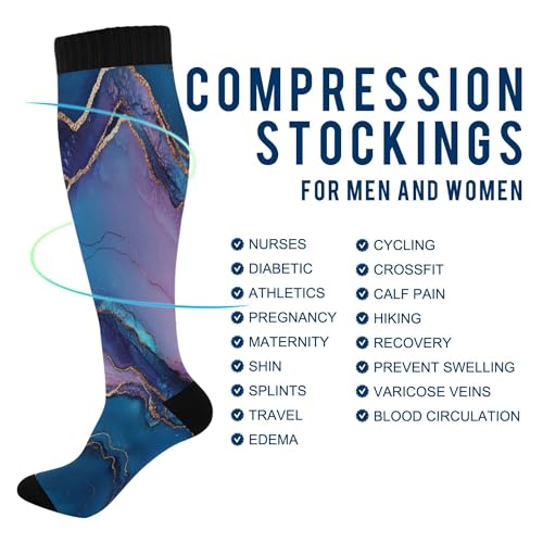 Compression Socks For Women & Men Compression Sock 15-20 mmHg for Nurses, Pregnancy, Flying, Running,Travel4