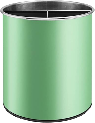 Bartnelli Soporte para utensilios de cocina de acero inoxidable extra grande, organizador de utensilios giratorio de 360°, base pesada para