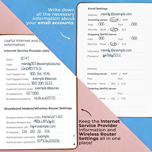 Clever Fox Password Book With Tabs. Internet Address And Password Organizer Logbook With Alphabetical Tabs. Medium Size Password Keeper Journal Notebook For Computer & Website Logins (Brown) #TOP3