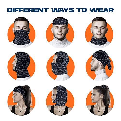 Armoray Face Mask Balaclava Neck Gaiter Reusable Washable Bandana Headwear Headband For Men & Women Hiking Cycling Fishing Masks (Grayscale) #TOP3