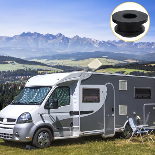 MHMondawn 12Stück Topfträgergummis,Gummifüße,Rostgummifüe,Kompatible Rostgummifüße für Topfstützen mit 5mm Stäben von Dometic,Smev und Thetford Wohnmobilöfen Zubehör-Schwarz (1)
