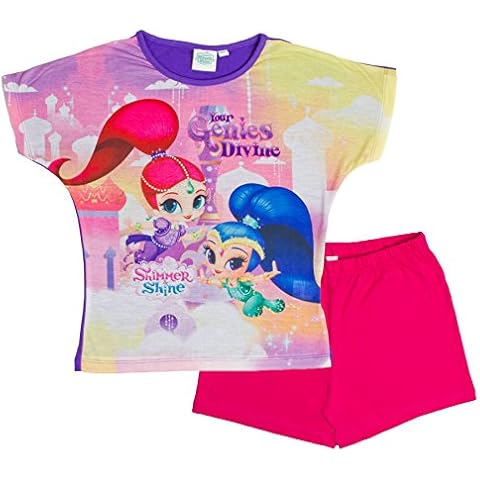 Shimmer And Shine Girls Short Pyjamas Pink Size 3-4 Cover