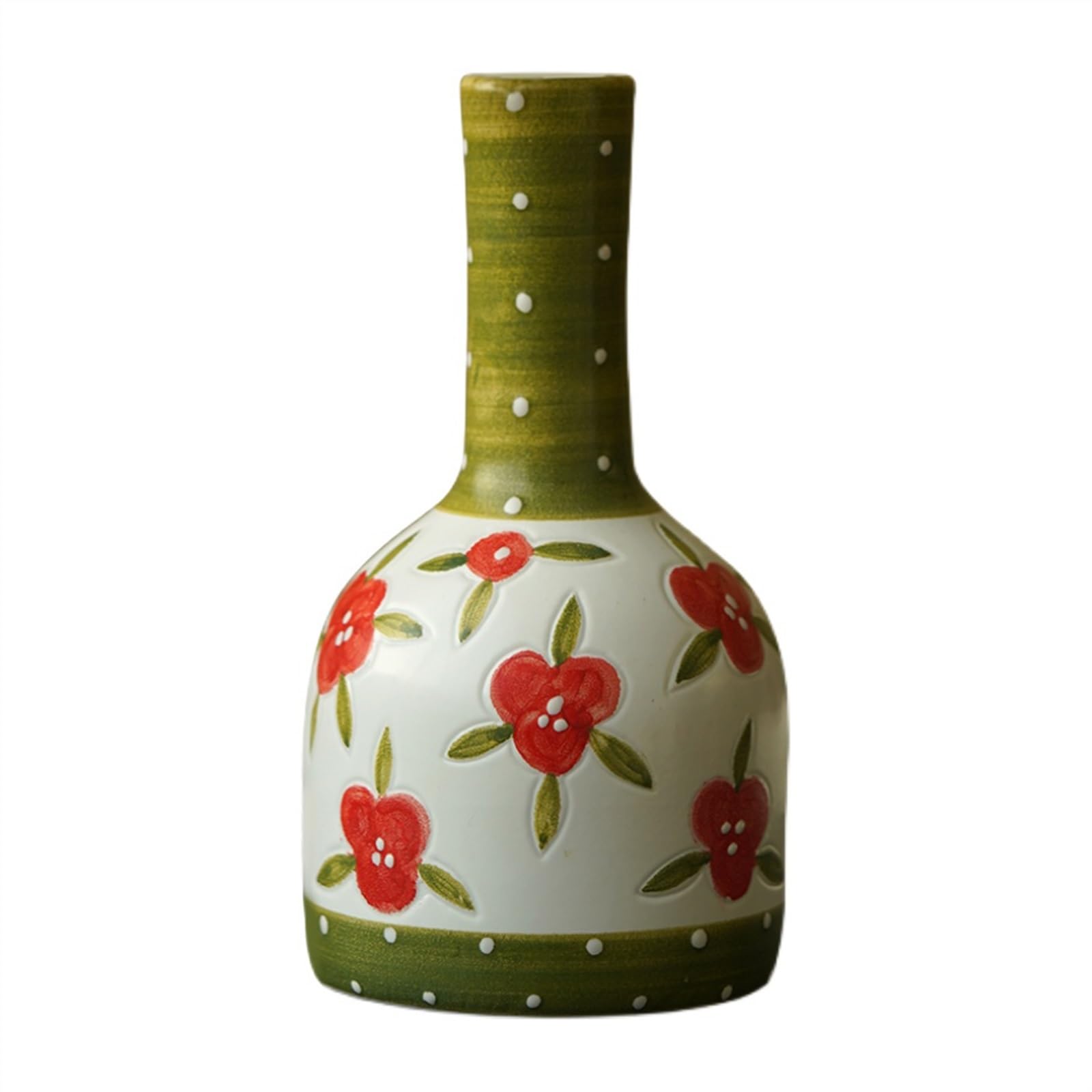 Bzgpmfud One Color Vase Desktop Flower Retro Hand-Painted Ceramic Small Arrangement Living Room Porch Decoration Countertop Decorations