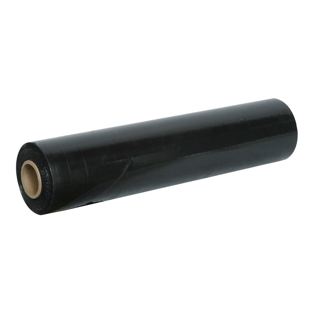 TEMPO DI SALDI 6 x Película extensible manual, 1 rollo de película negra de 1,8 kg, altura 50 cm