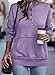 SHEWIN Oversized Sweatshirt for Women Loose Fit Casual V Neck Pullover Sweatshirts Lightweight Fall Long Sleeve Tops for Women 2025,US 16-18(XL),Purple