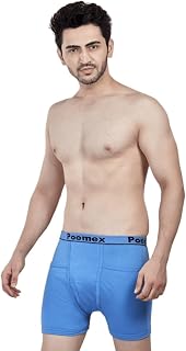 Poomex® Men's Cotton Pocket Trunks, Pack of 3 (Multicolor & Assorted) Price In India