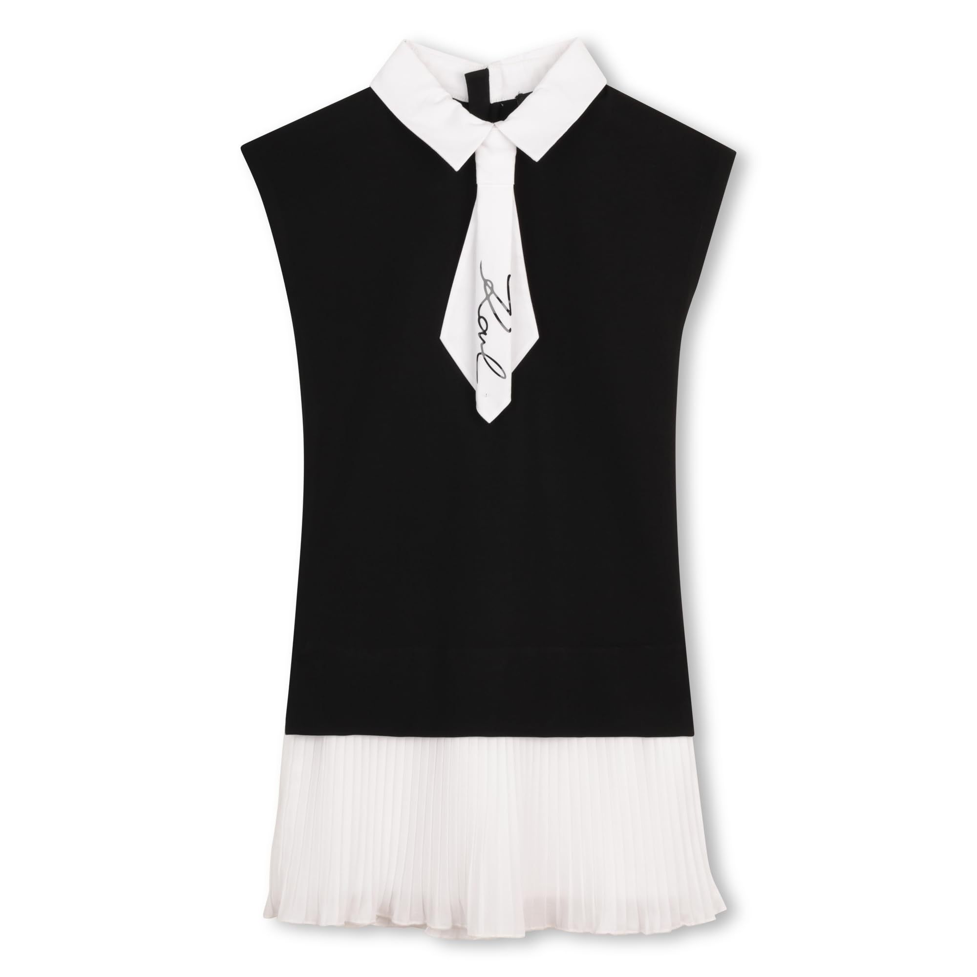 Karl Lagerfeld Vestido para niña, Negro, 8 años