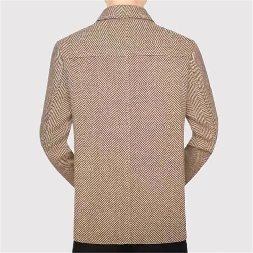 Men Middle-Aged Business Casual Single Breasted Jacket Dad Handsome Lapel Suit Coat2