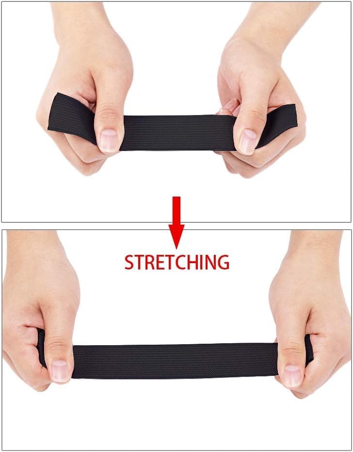 Gekleurde elastische banden 20 mm platte naai-elastiek voor ondergoed broek beha rubberen kleding decoratieve zachte tailleband elastisch-zwart-20 mm 5 yards