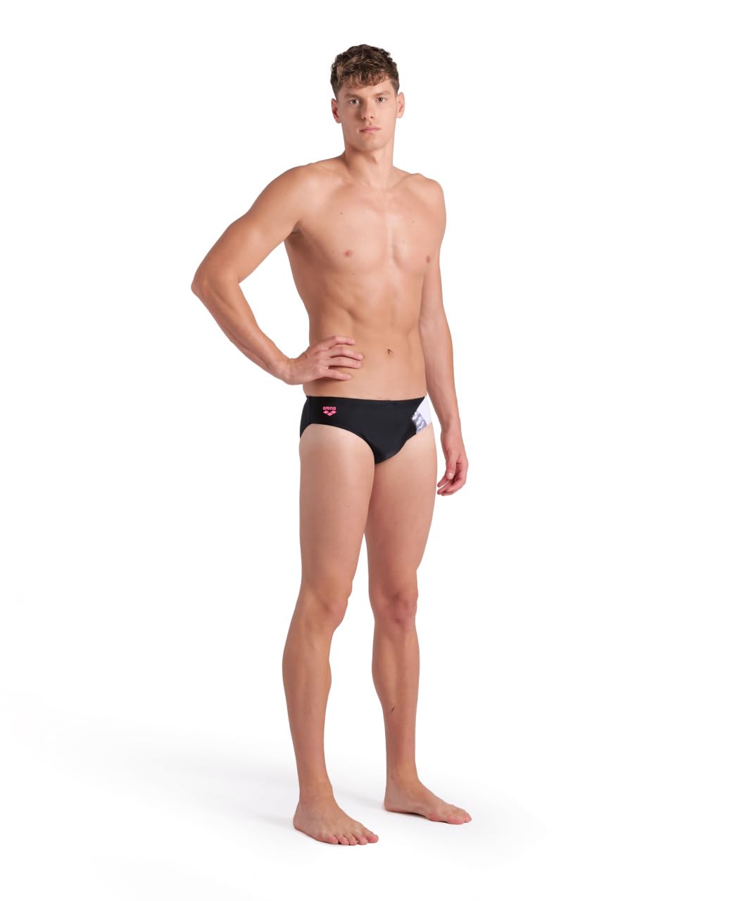ARENA Feel Men's Stripe Swim Briefs Sports Bathing Swimsuit Pool Beach Swimwear Costume a Slip Uomo