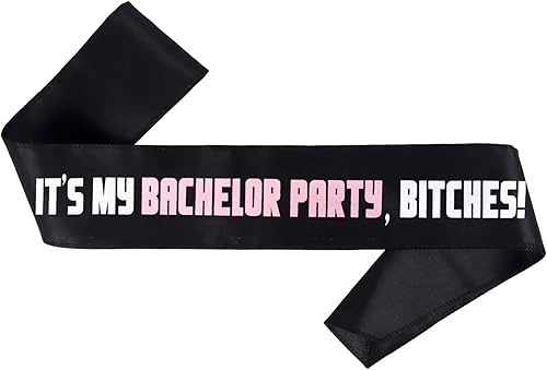 Brosash "It's My Bachelor Party Bitches!" Bachelor Party Faja Ideas Regalos Broma Favors Bachelorette Party Supplies Decoraciones Decoración Boda