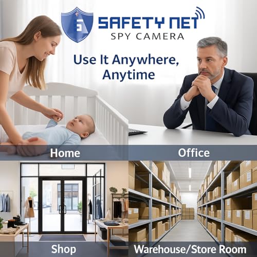 Image of SAFETYNET 1080P Full HD WiFi Security Camera | 24 /7 Continuous Power | iWFCam App Live View | Motion Detection | Loop Recording | Mobile & PC Monitoring (Straight Holder)