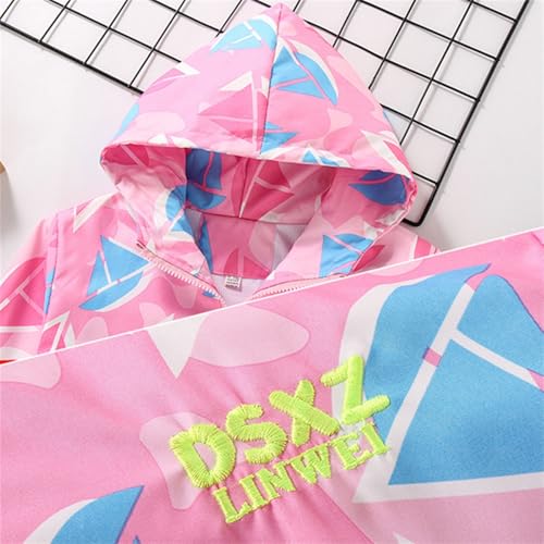 Boys Girls Windbreaker Waterproof Jacket Casual Fashion Print Hoodie Kids Y2k Long Sleeve Zip Up Thin Hoodie Coat3