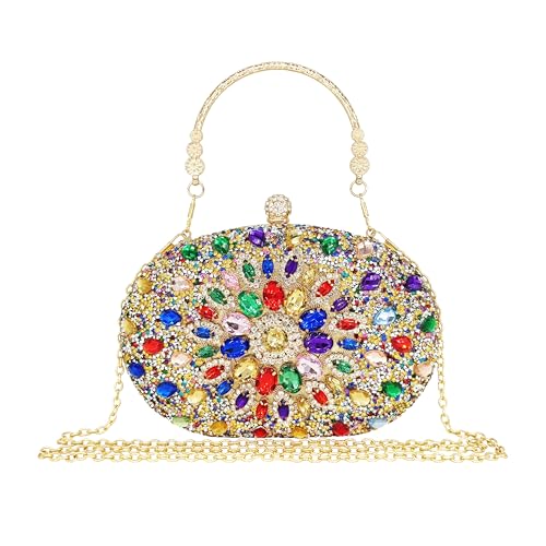 Image of MAIRLOM Rhinestone Clutch Purses for Women Evening Bag Sparkly Handbag | Diamond Clutches Purse Glitter Crystal Gemstone Shoulder Bags Luxury Handbags for Wedding Formal Party Prom