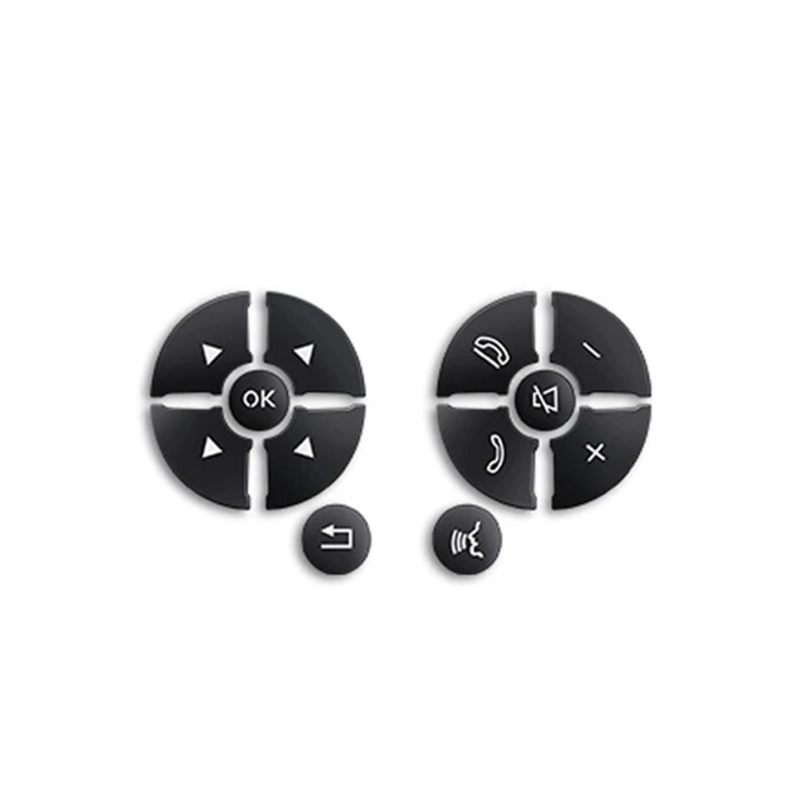 Button Sticker Compatible with Benz for CLS for CLS350 CLS500 CLS550 CLS63 for AMG 2010-2014 Black Steering Wheel Button Switch Trim Cover Sticker(Size1)