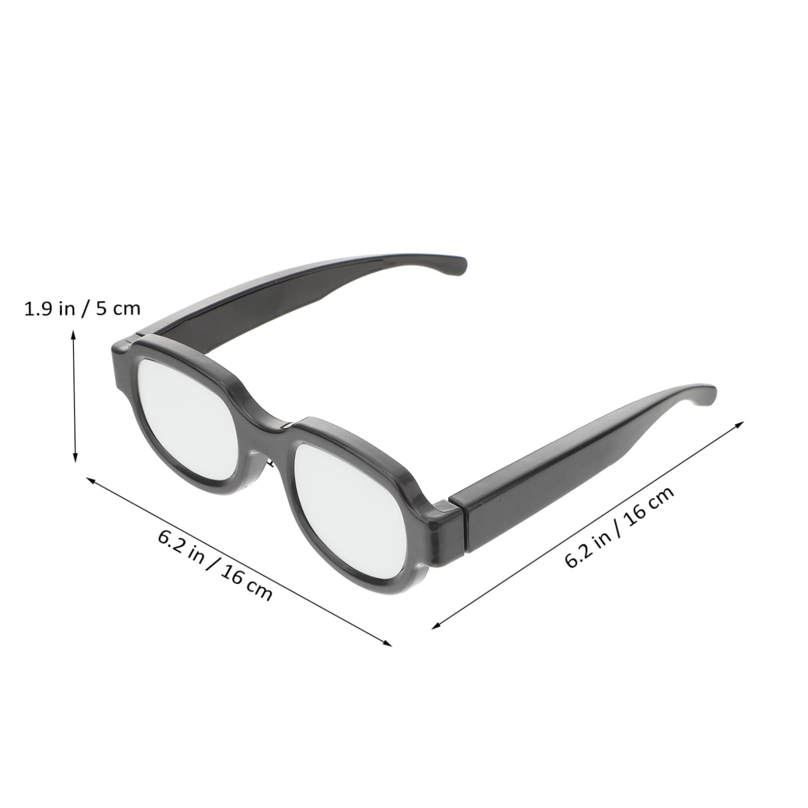 Gafas LED Luminosas USB Recargables de Plástico Negras para Cosplay