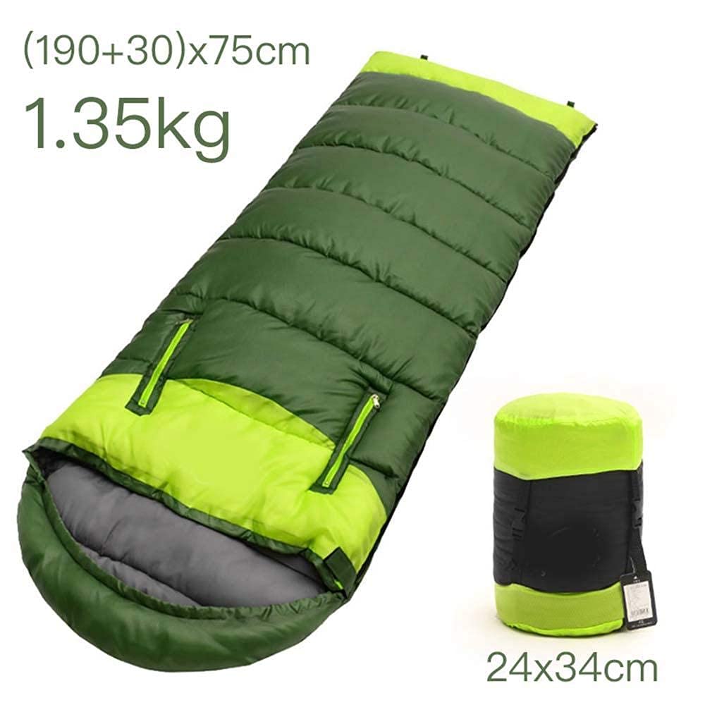 Śpiwór Ultralekki śpiwór Camping Śpiwór kopertowy Zimowe łóżko do spania na zewnątrz Wkładka do śpiwora (Bl1.35) (Gre1.35)