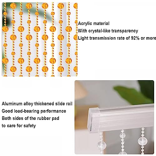 Rideaux en perles de cristal et de verre pour séparer un studio sans mur - 3