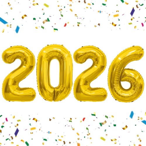 2026 Balloons Gold 2026 Balloon Numbers 2026 40 Inch 2026 Number Foil Balloon 2026 Decorations Graduation Balloons 20 22 26 60 62 Balloon Numbers for New Year Birthday Anniversary Decorations