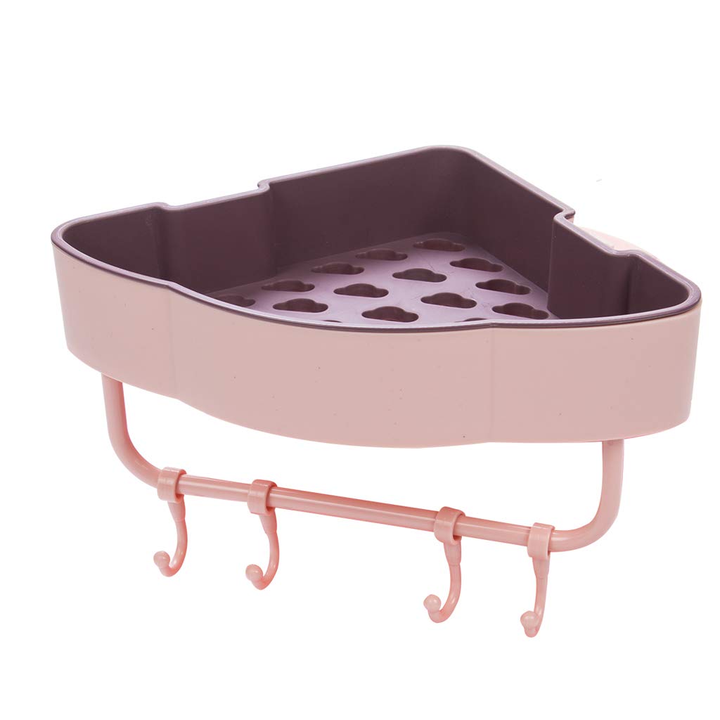 Bathroom Shower Corner Shelf Wall Mounted Pack No Drilling Shower Caddy Corner Storage Holder Plastic Rack with 4