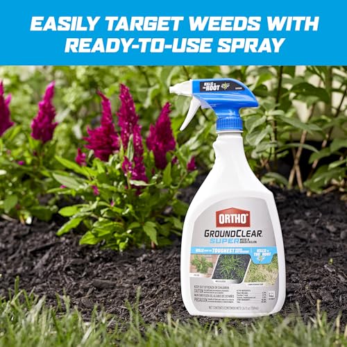 Image of Ortho GroundClear Super Weed and Grass Killer1, Ready-to-Use Weed Killer Spray, Kills Toughest Weeds and Grasses to The Root, 24 fl. oz. (2-Pack)