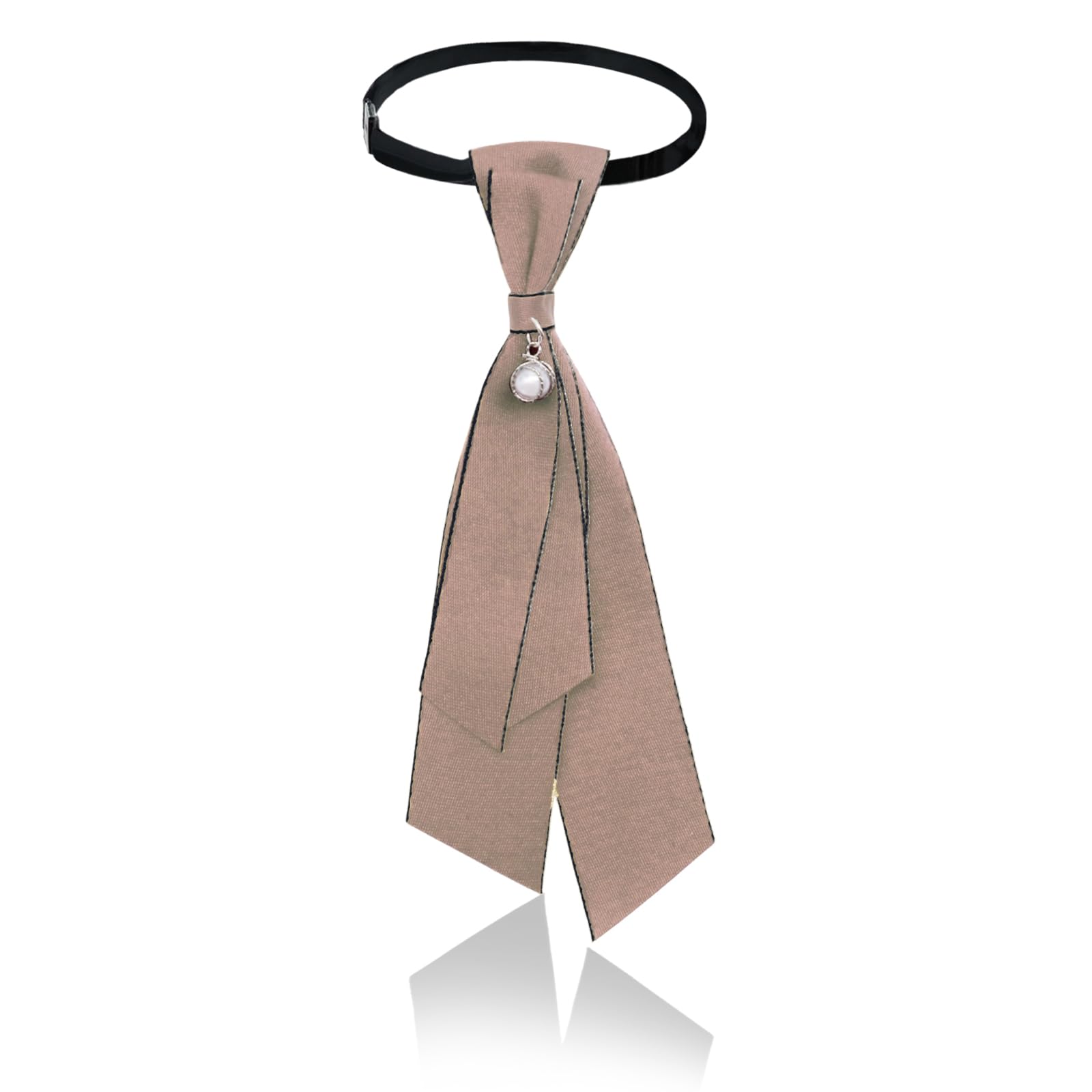 Women Pearl Bow Tie Bowtie for Uniform Party