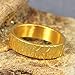 Caprixus 5mm Wood Bark Tree Bark Textured Rustic Wedding Band 24K Yellow Gold Vermeil 925 Sterling Silver Mens Women Unisex Thick Handmade Wedding Ring - Custom Engraving