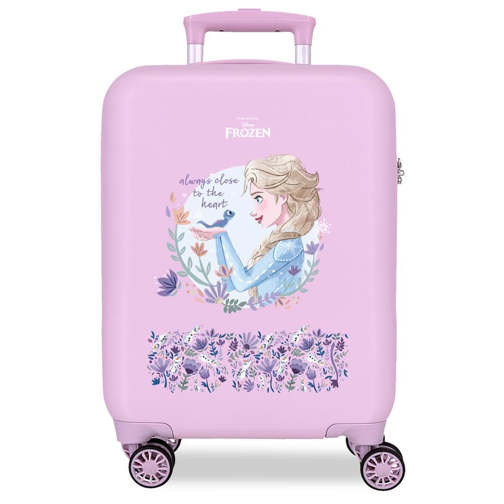 Joumma Disney Close To The Heart Frozen Walizka kabinowa Fioletowy 33 x 50 x 20 cm Twardy 2 kg Zamek szyfrowy z boku ABS 2 kg 33L Bagaż podręczny, Fioletowy, Talla única, walizka kabinowa